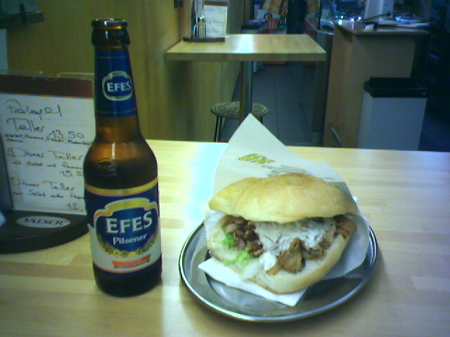 Döner kebab and beer Döner kebab and beer